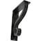 Ekena Millwork Ashford Triple, Wrought Iron Bracket, (Triple center brace), Antiqued Silver 2"W  x 5 1/2"D x 8"H BKTM02X05X08TASASV - alternate 1